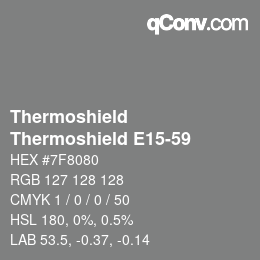 Color code: Thermoshield - Thermoshield E15-59 | qconv.com