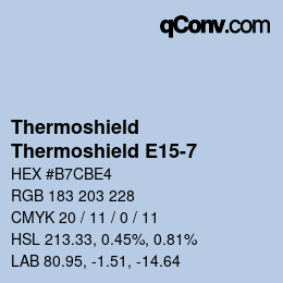 Farbcode: Thermoshield - Thermoshield E15-7 | qconv.com