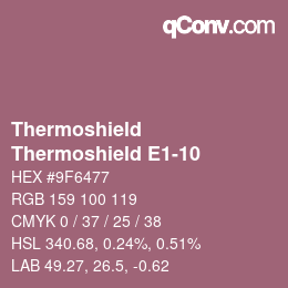 Farbcode: Thermoshield - Thermoshield E1-10 | qconv.com