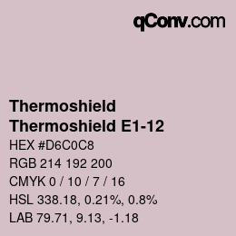 Farbcode: Thermoshield - Thermoshield E1-12 | qconv.com