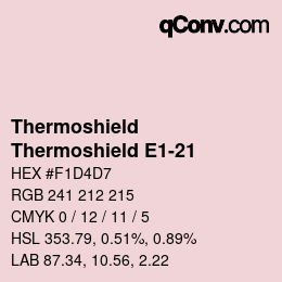 カラーコード: Thermoshield - Thermoshield E1-21 | qconv.com