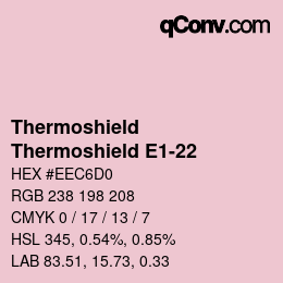 カラーコード: Thermoshield - Thermoshield E1-22 | qconv.com