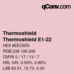 Code couleur: Thermoshield - Thermoshield E1-22 | qconv.com