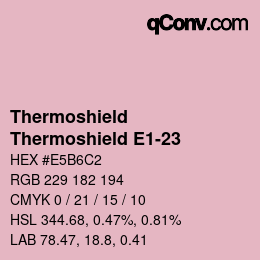 Farbcode: Thermoshield - Thermoshield E1-23 | qconv.com