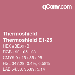 Farbcode: Thermoshield - Thermoshield E1-25 | qconv.com