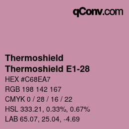 Code couleur: Thermoshield - Thermoshield E1-28 | qconv.com