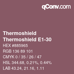 Farbcode: Thermoshield - Thermoshield E1-30 | qconv.com