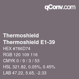 Farbcode: Thermoshield - Thermoshield E1-39 | qconv.com