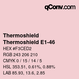 カラーコード: Thermoshield - Thermoshield E1-46 | qconv.com