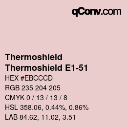 カラーコード: Thermoshield - Thermoshield E1-51 | qconv.com