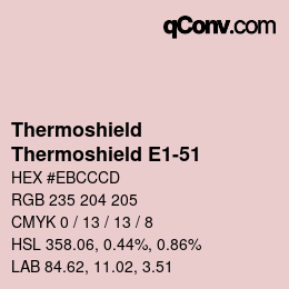 Code couleur: Thermoshield - Thermoshield E1-51 | qconv.com