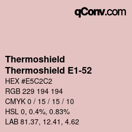 カラーコード: Thermoshield - Thermoshield E1-52 | qconv.com