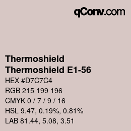 カラーコード: Thermoshield - Thermoshield E1-56 | qconv.com