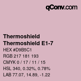 カラーコード: Thermoshield - Thermoshield E1-7 | qconv.com