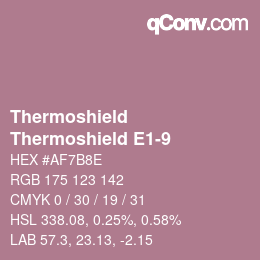 Farbcode: Thermoshield - Thermoshield E1-9 | qconv.com