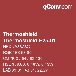 カラーコード: Thermoshield - Thermoshield E25-01 | qconv.com