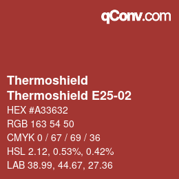 Farbcode: Thermoshield - Thermoshield E25-02 | qconv.com