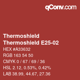 カラーコード: Thermoshield - Thermoshield E25-02 | qconv.com