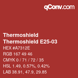 Farbcode: Thermoshield - Thermoshield E25-03 | qconv.com