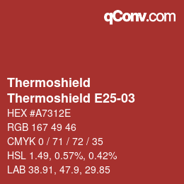 カラーコード: Thermoshield - Thermoshield E25-03 | qconv.com