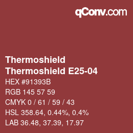 Color code: Thermoshield - Thermoshield E25-04 | qconv.com