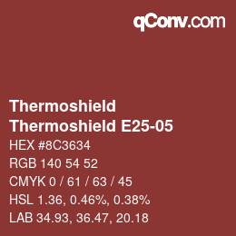 Color code: Thermoshield - Thermoshield E25-05 | qconv.com