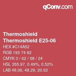 カラーコード: Thermoshield - Thermoshield E25-06 | qconv.com