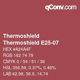 カラーコード: Thermoshield - Thermoshield E25-07 | qconv.com