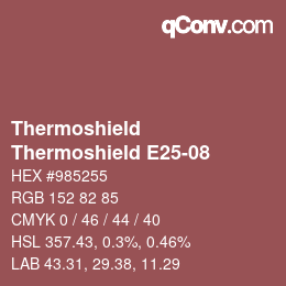 カラーコード: Thermoshield - Thermoshield E25-08 | qconv.com