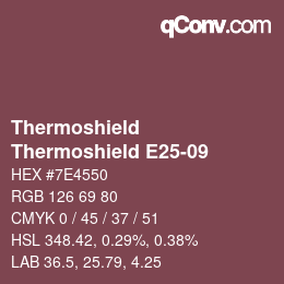 Color code: Thermoshield - Thermoshield E25-09 | qconv.com