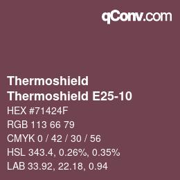 Código de color: Thermoshield - Thermoshield E25-10 | qconv.com