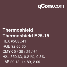 カラーコード: Thermoshield - Thermoshield E25-15 | qconv.com