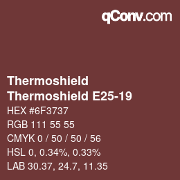 カラーコード: Thermoshield - Thermoshield E25-19 | qconv.com
