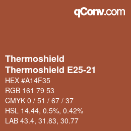 Color code: Thermoshield - Thermoshield E25-21 | qconv.com
