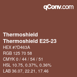Farbcode: Thermoshield - Thermoshield E25-23 | qconv.com