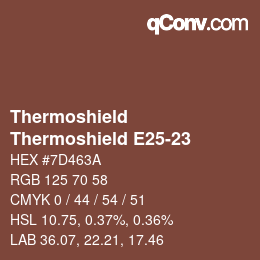 カラーコード: Thermoshield - Thermoshield E25-23 | qconv.com