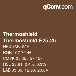 カラーコード: Thermoshield - Thermoshield E25-26 | qconv.com