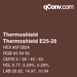 カラーコード: Thermoshield - Thermoshield E25-28 | qconv.com