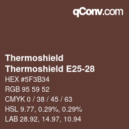 Farbcode: Thermoshield - Thermoshield E25-28 | qconv.com