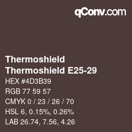 カラーコード: Thermoshield - Thermoshield E25-29 | qconv.com