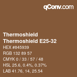 カラーコード: Thermoshield - Thermoshield E25-32 | qconv.com