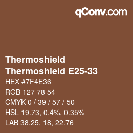 カラーコード: Thermoshield - Thermoshield E25-33 | qconv.com