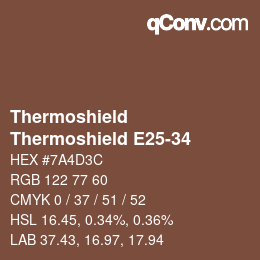 カラーコード: Thermoshield - Thermoshield E25-34 | qconv.com