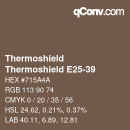 カラーコード: Thermoshield - Thermoshield E25-39 | qconv.com