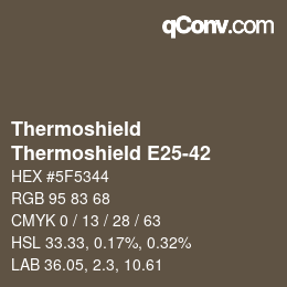 Color code: Thermoshield - Thermoshield E25-42 | qconv.com