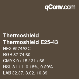 カラーコード: Thermoshield - Thermoshield E25-43 | qconv.com