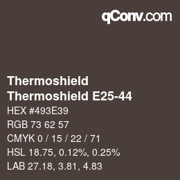 カラーコード: Thermoshield - Thermoshield E25-44 | qconv.com