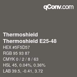 カラーコード: Thermoshield - Thermoshield E25-48 | qconv.com