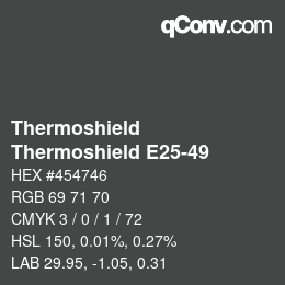 カラーコード: Thermoshield - Thermoshield E25-49 | qconv.com