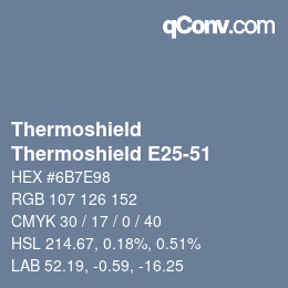 Color code: Thermoshield - Thermoshield E25-51 | qconv.com